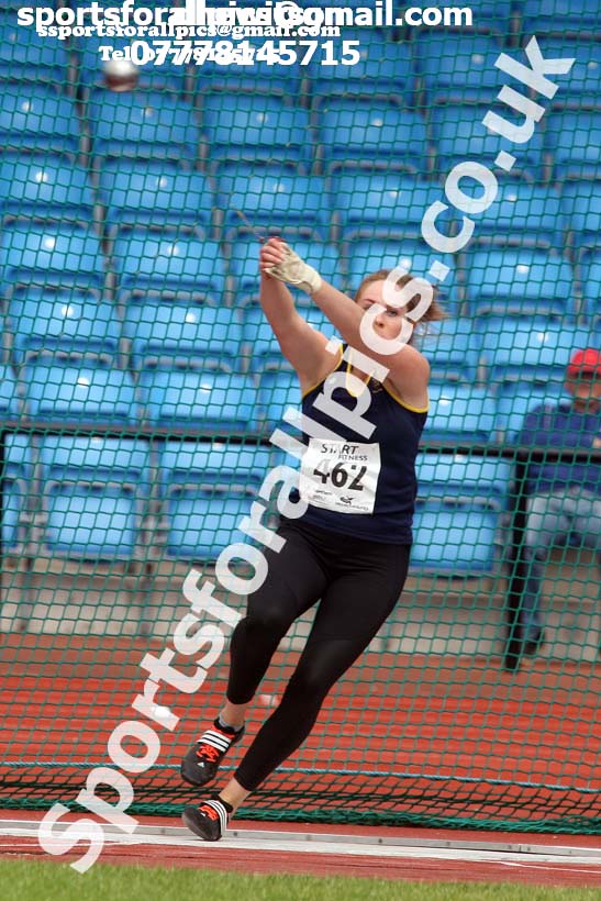 Womens under-20s hammer, Northern Senior and Under-20s Champs., SportsCity, Manchester. Photo: David T. Hewitson/Sports for All Pics